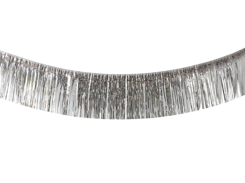 Girlanda z frędzlami srebrnymi - 600 cm - 1 szt.