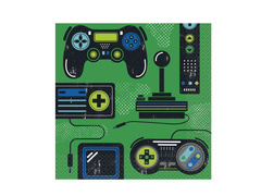 Serwetki urodzinowe Gamer Party - 33 cm - 16 szt.