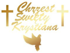 Naklejka na Chrzest Święty z imieniem