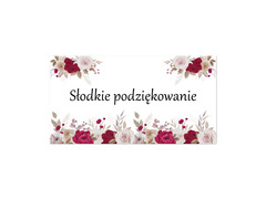 Naklejki na pudełka na ciasto z kwiatami - 30 szt.