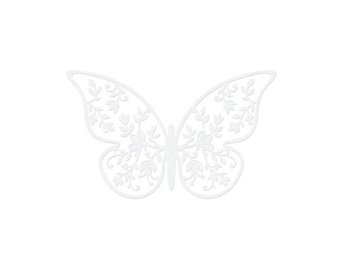 Dekoracja papierowa Motylki duże - 8 x 5 cm - 10 szt.