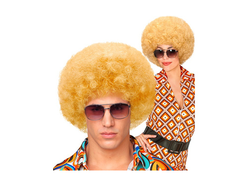 Blond peruka afro disco z lat 70.