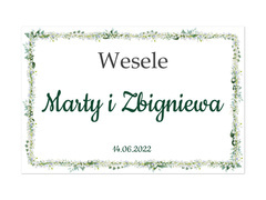 Plakat Weselny personalizowany - 60x40 cm