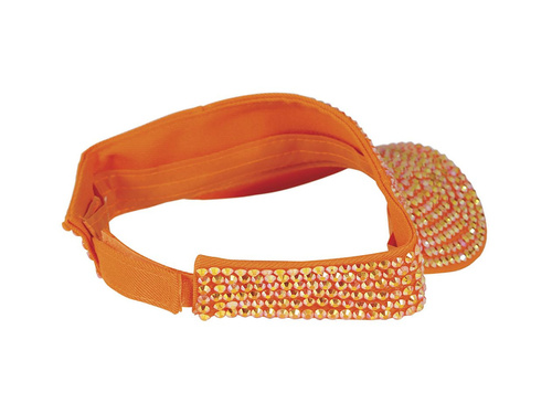 Daszek na głowę pomarańczowy z cyrkoniami - 1 szt.