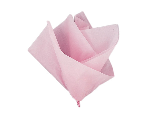 Bibuła ozdobna do pakowania prezentów różowa - 50 x 53 cm - 10 szt.