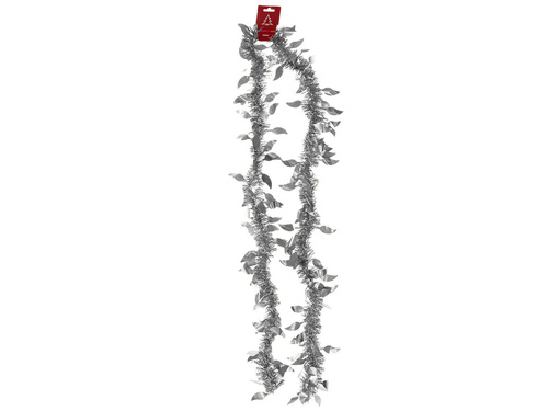 Łańcuch z listkami srebrny - 230 cm - 1 szt.