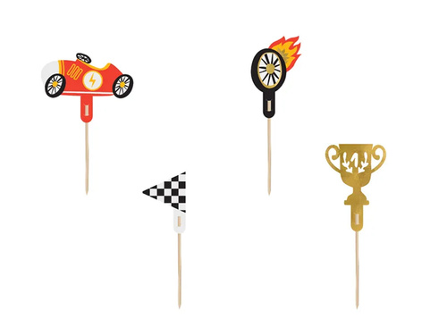 Pikery na tort Autka - 4 szt.