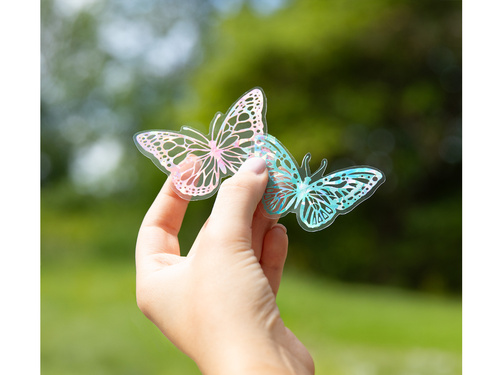 Naklejki motylki holograficzne - 12 szt.