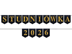Duży baner na studniówkę czarno-złoty