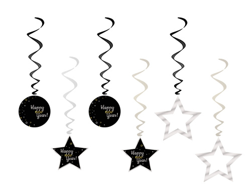 Zestaw dekoracji Happy New Year - 72 szt