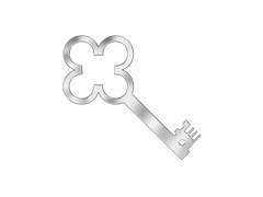 Klucz do wróżb z wosku złoty  - 27 cm - 1 szt.