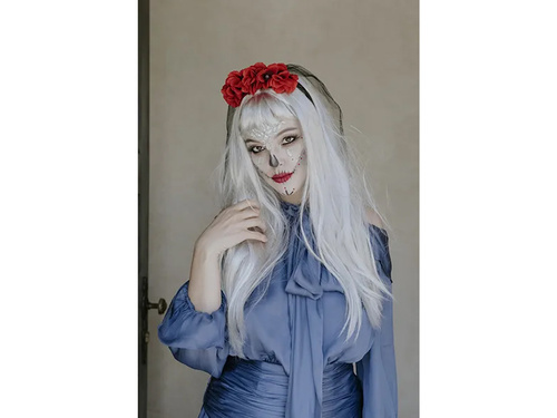 Opaska z welonem i różami - 1 szt.