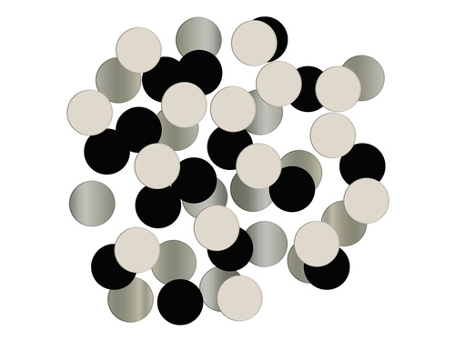 Konfetti złote, beżowe i czarne Kółka - 14 g