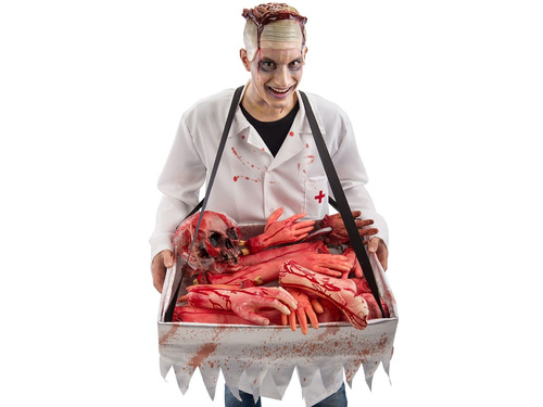 Dekoracja na halloween - zakrwawiona ręka - 33 cm - 1 szt.