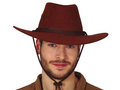 Kapelusz kowbojski brązowy z dużym rondem - 1 szt.