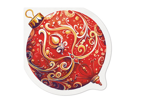 Serwetki bożonarodzeniowe Bombka - 32 cm - 10 szt.