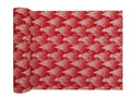 Dekoracja bieżnik na stół Jodła - czerwony - 28 cm x 3 m - 1 szt.