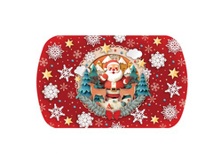 Tacka plastikowa Święty Mikołaj - 39 x 24 cm - 1 szt.
