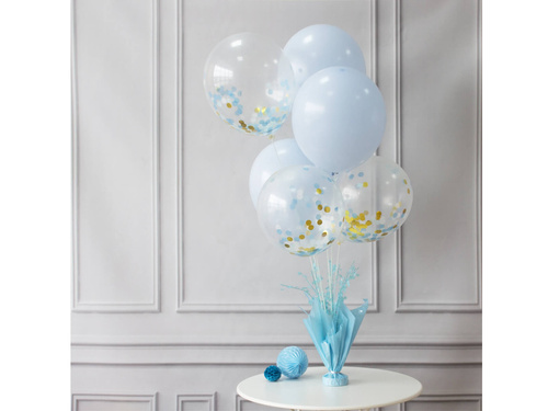 Stojak do balonów patykowych z ozdobą błękitny - 1 szt.