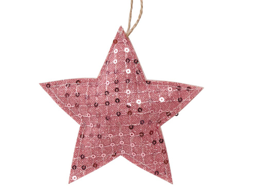 Materiałowa dekoracja wisząca Gwiazdka - 1 szt.