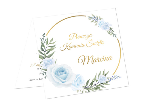 Zaproszenia personalizowane na I Komunię Świętą - 6 szt.