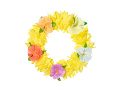 Wianek hawajski na głowę żółty - 1 szt.