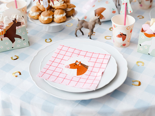 Serwetki urodzinowe Konik - 33 cm - 12 szt.