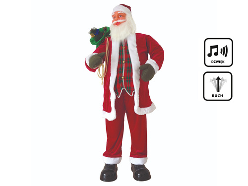 Dekoracja stojąca Święty Mikołaj - 180 cm - 1 szt.