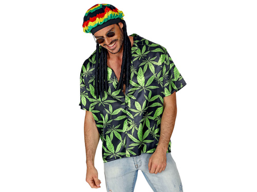 Czapka reggae z dredami - 1 szt.