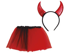Kostium Diabeł dla dziewczynki - 30 cm - 1 szt.