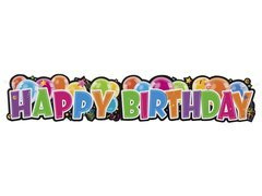 Baner urodzinowy Baloniki Happy Birthday - 26,5 x 132 cm - 1 szt.