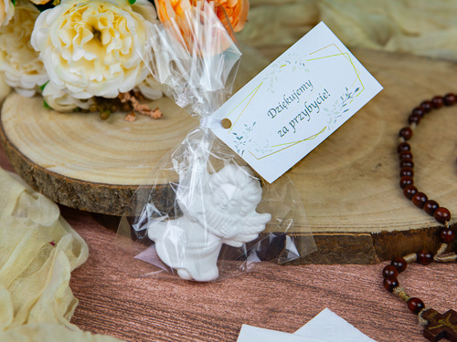 Aniołki gipsowe z podziękowaniem - 1 szt.