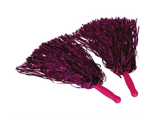 Pompony cheerleaderki ciemnoróżowe - 2 szt.