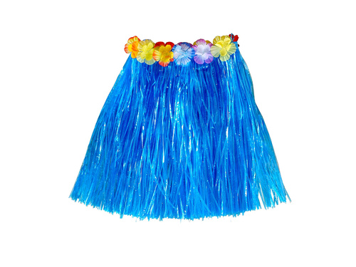 Spódniczka hawajska krótka niebieska - 45 cm - 1 szt.