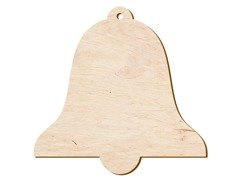 Zawieszka drewniana Dzwonek - 10 cm - 1 szt.