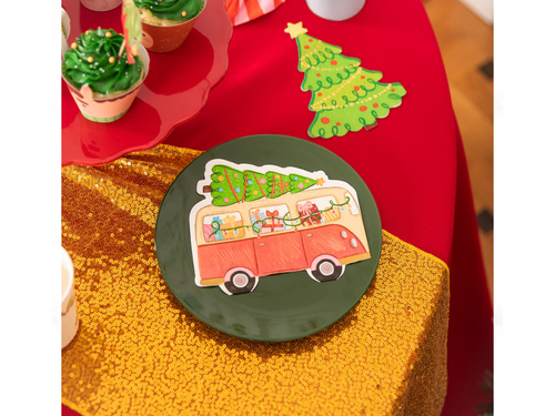 Serwetki bożonarodzeniowe Autko z Choinką - 10 szt.