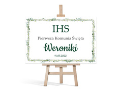 Plakat komunijny personalizowany - I Komunia Święta - 60x40 cm