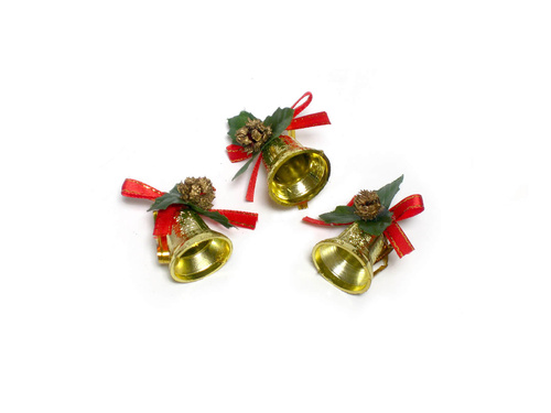 Dzwoneczki z dekoracją na choinkę - 8 szt.