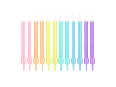 Świeczki urodzinowe kolorowe - 6 cm - 12 szt.