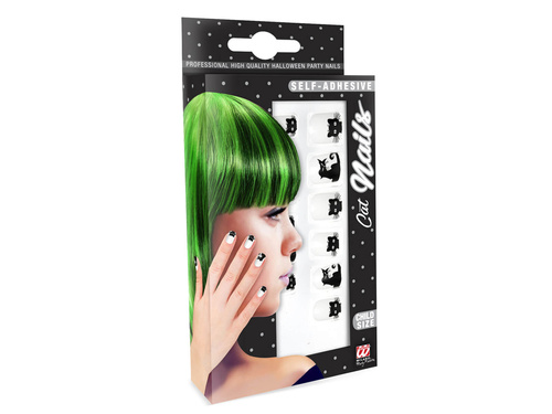 Sztuczne paznokcie Kotki dla dzieci - 12 szt.