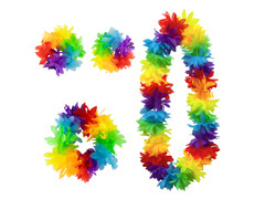 Zestaw - komplet hawajski kolorowy - 4 częściowy