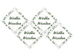 Zawieszki z wstążeczką na wódkę weselną - 12 szt.