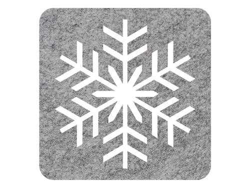 Podstawka kwadratowa pod kubek - Śnieżynka - 10 cm - 4 szt.