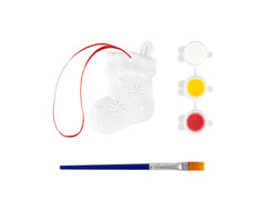 Bombka gipsowa Skarpeta do malowania DIY