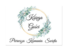 Naklejka na księgę gości na I Komunię Świętą - 1 szt.