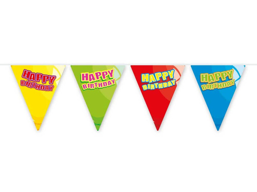 Baner flagi Happy Birthday - 3 m - 1 szt.