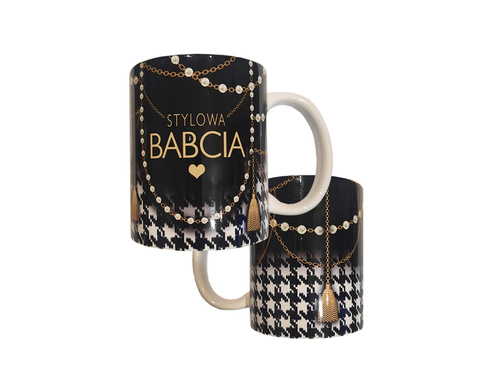 Kubek z napisem Stylowa Babcia
