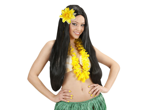 Hawajska przypinka kwiatek żółty - 1 szt.