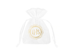 Woreczki z organzy dla gości IHS - 9,5 x 14,5 cm - 10 szt.