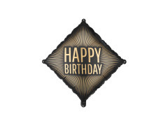 Balon foliowy Happy Birthday - 46x46 cm - 1 szt.